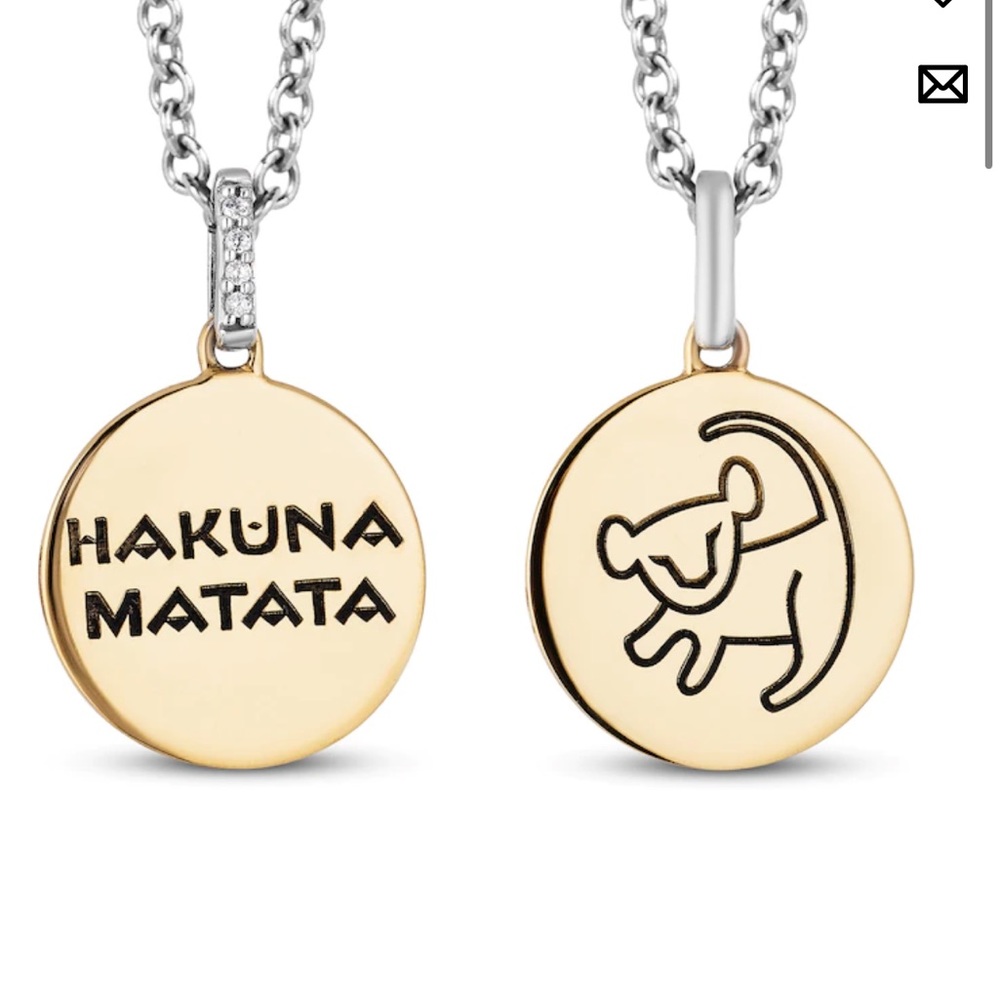 Disney Treasures The Lion King Necklace 10K Yellow Gold